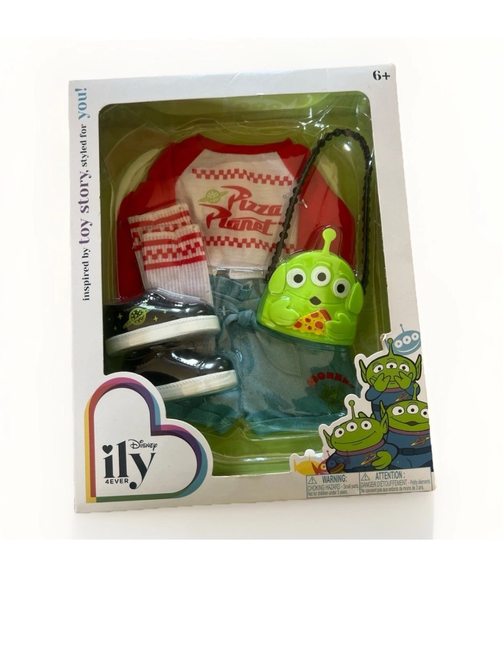 Disney ILY 18" Doll Toy Story Pizza Planet Inspired Outfit Set, New In Box